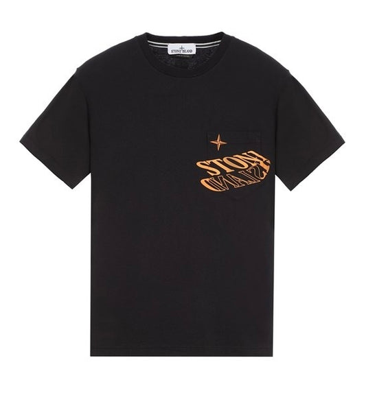 Stone island 24688 'LETTERING THREE' PRINT T Shirt