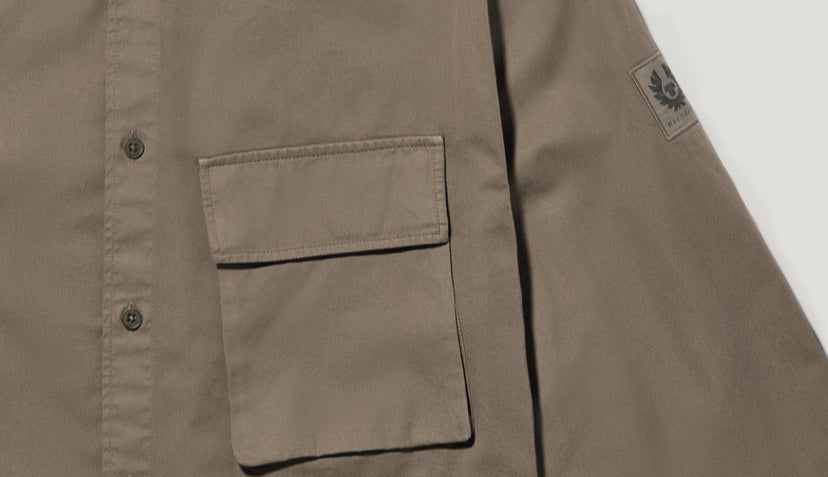 Belstaff SCALE Garment Dyed Buttoned Overshirt