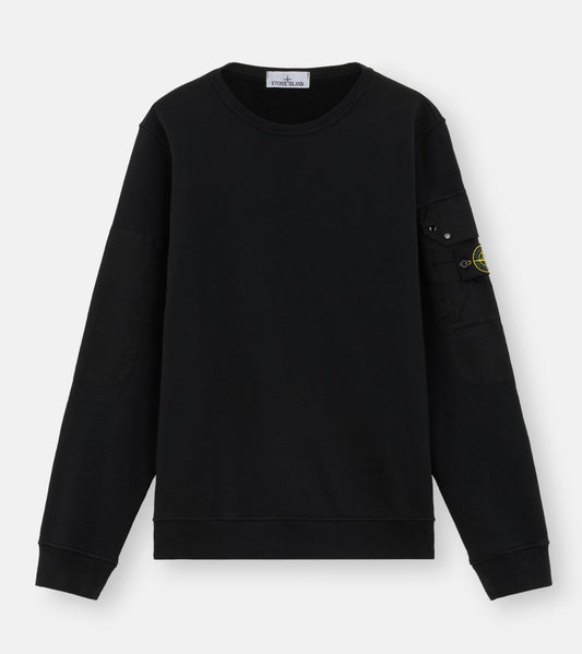 Stone Island 63920 Brushed Organic Cotton Fleece Sweatshirt