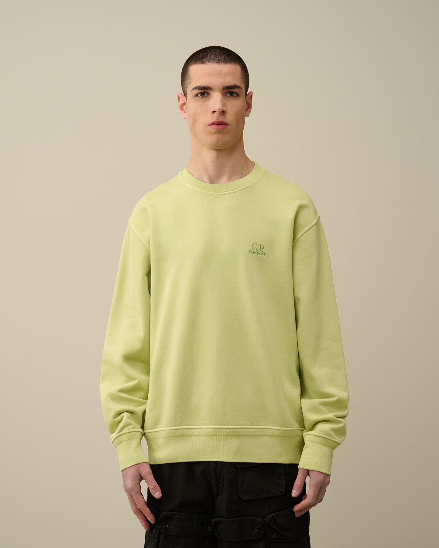 CP Company RESIST DYED Diagonal Fleece Logo Sweatshirt